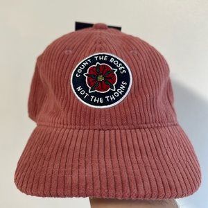 BNWT ROWING BLAZERS X TARGET PINK CORDUROY COUNT THE ROSES LOGO BASKETBALL HAT